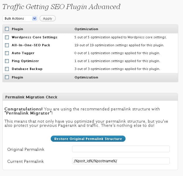 Traffic Getting SEO Plugin Advanced Menu s4 Free Traffic Getting SEO Plugin