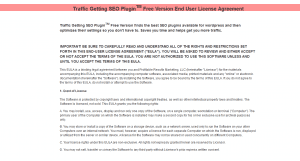 TGSP End User License Agreement image6 300x161 Free Traffic Getting SEO Plugin Installation